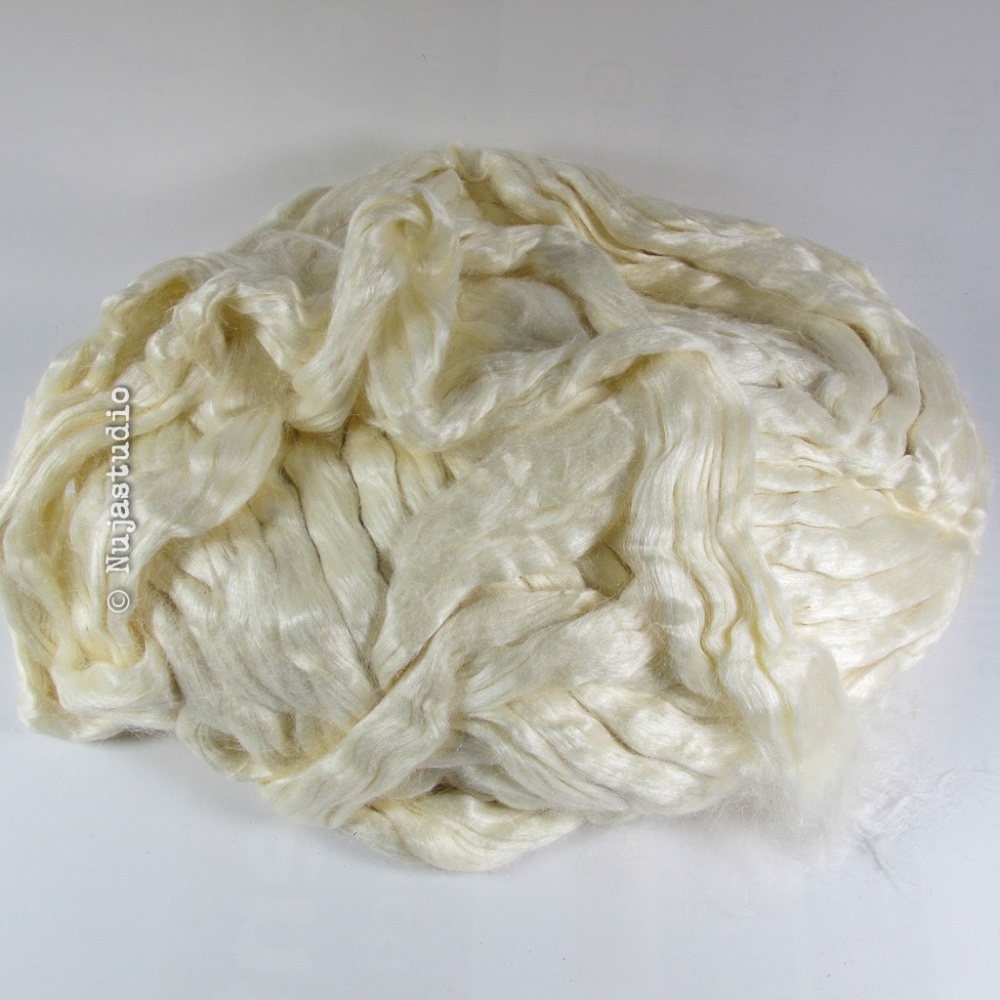 Tussah Silk Natural Color Ashland Bay Fiber Top 3 oz